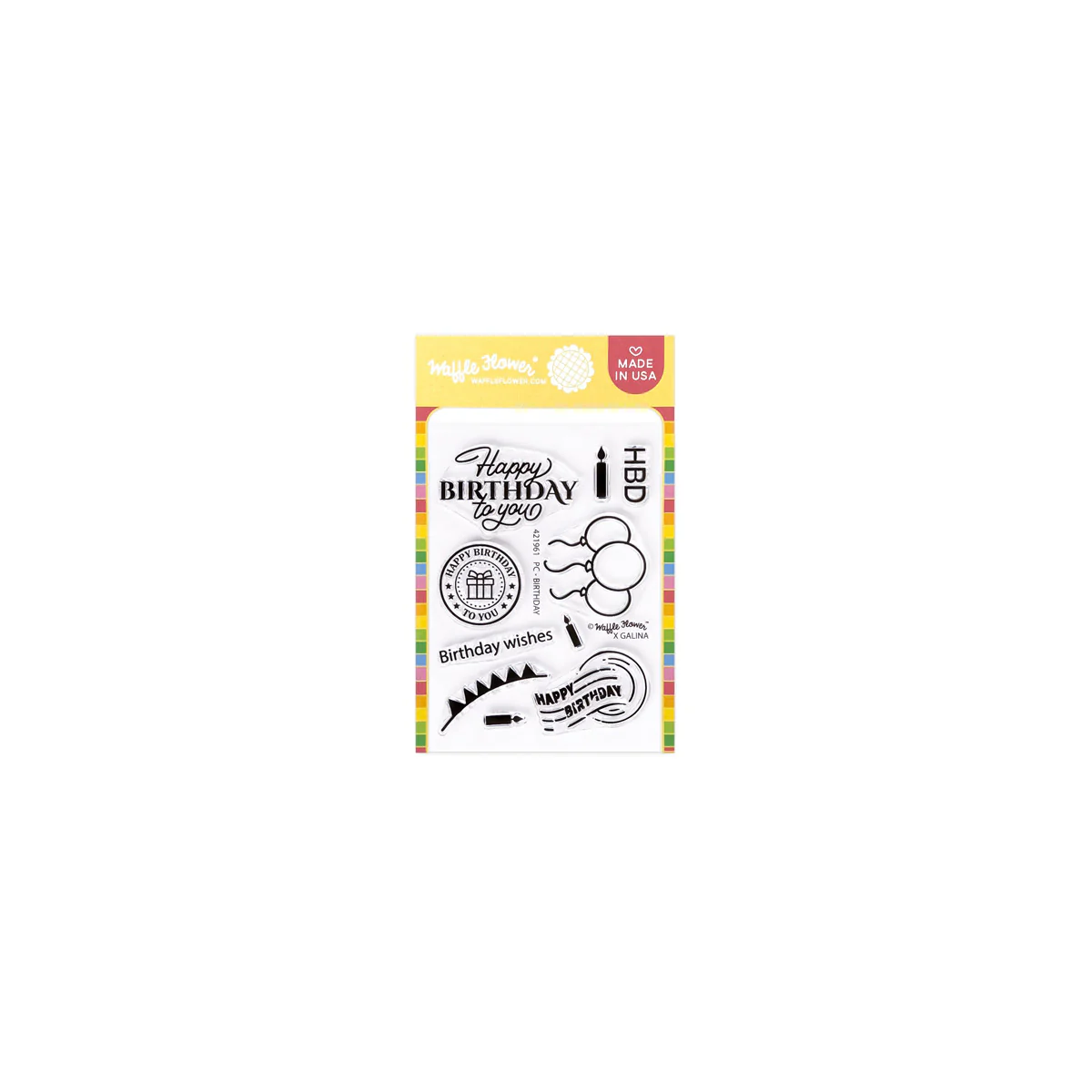 Postage Collage Birthday Stamp Set