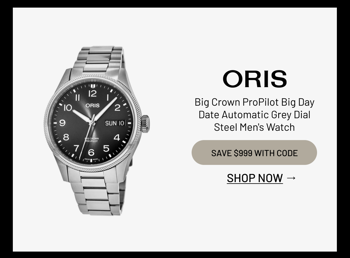 Oris Big Crown ProPilot Big Day Date Automatic Grey Dial Steel Men's Watch