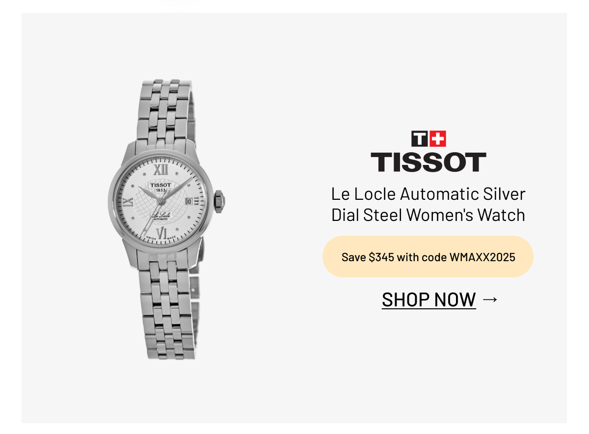 Tissot Le Locle Automatic Silver Dial Steel Women's Watch
