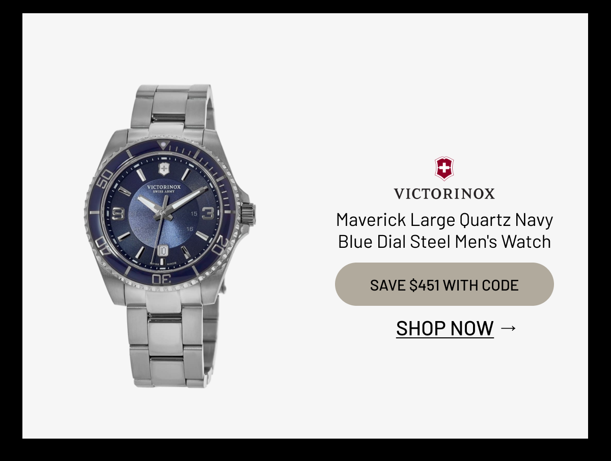 Victorinox Swiss Army Maverick Large Quartz Navy Blue Dial Steel Men's Watch