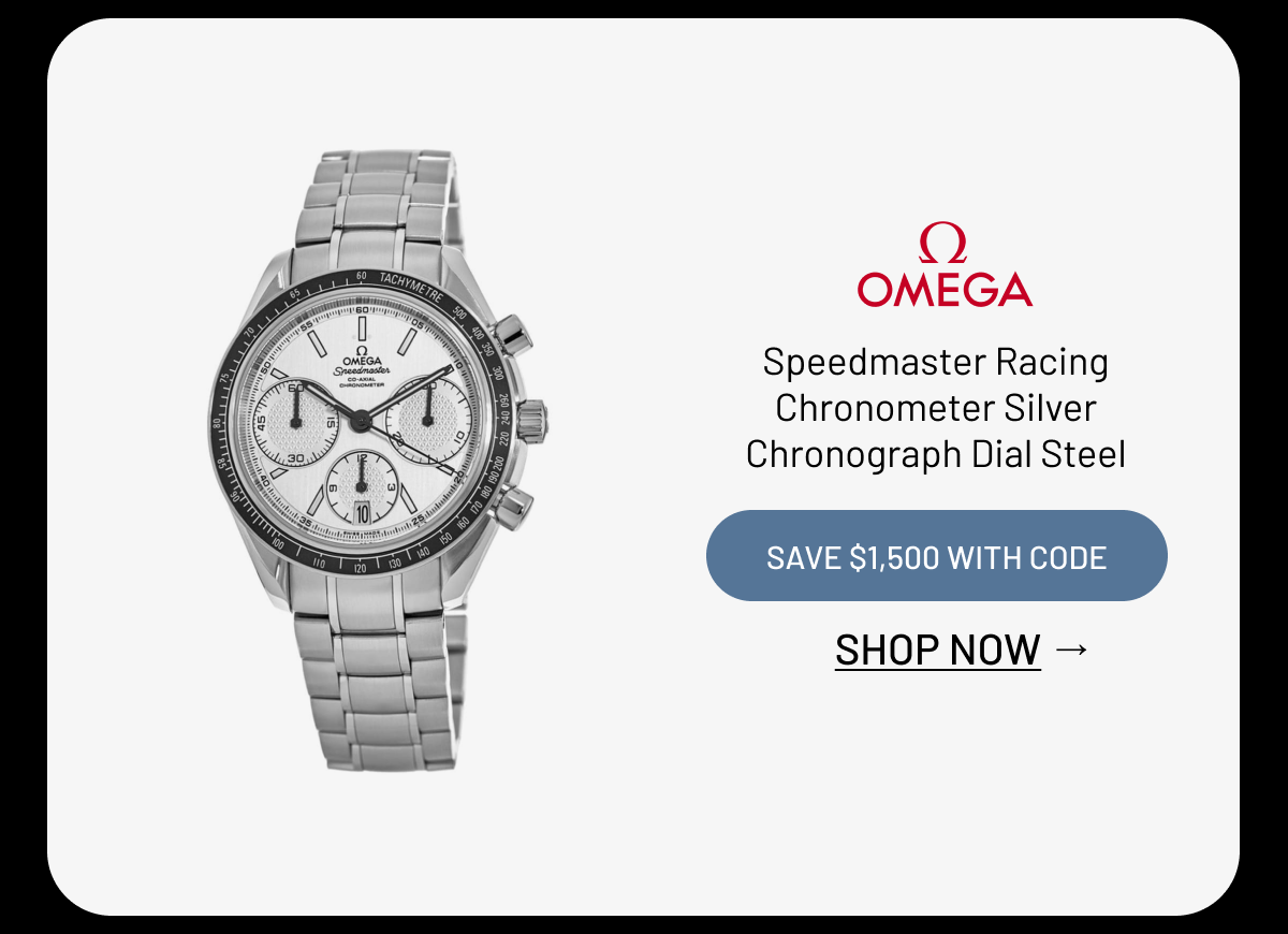 Omega Speedmaster Racing Chronometer Silver Chronograph Dial Steel Men's Watch