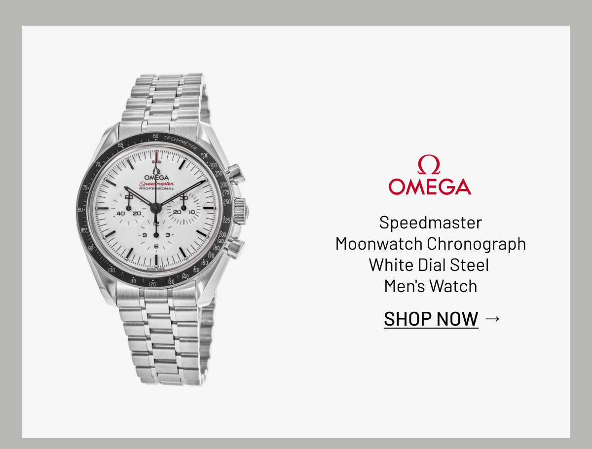 Omega Speedmaster Moonwatch Chronograph White Dial Steel Men's Watch