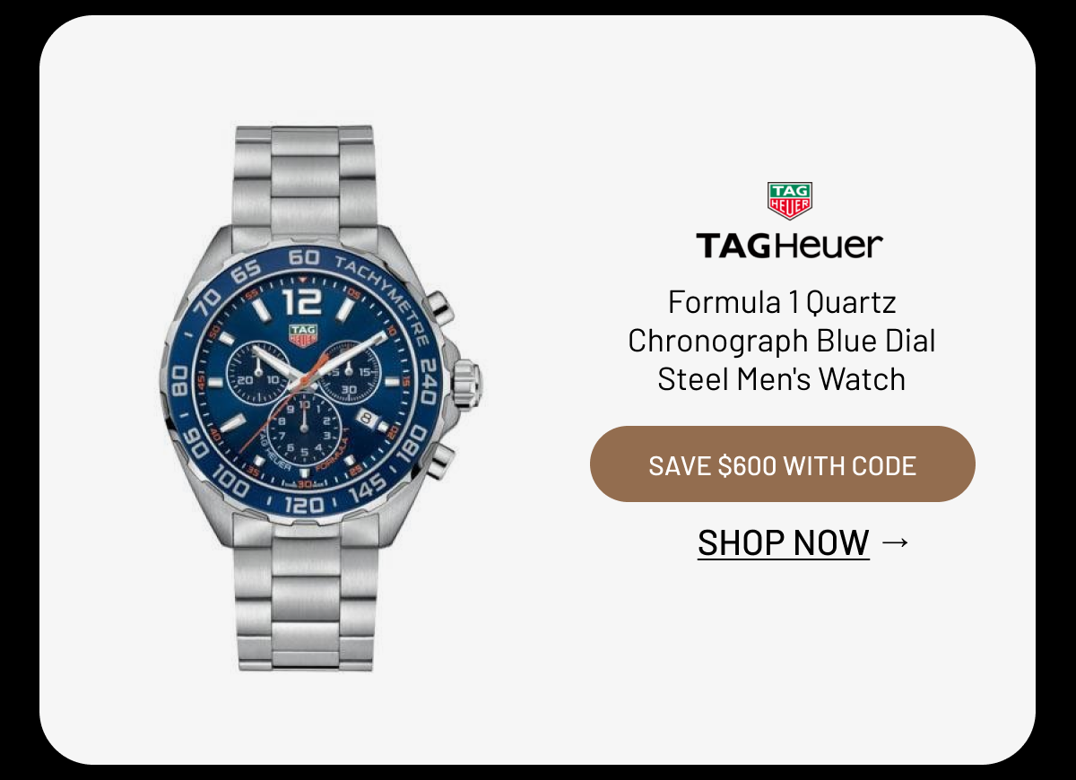 Tag Heuer Formula 1 Quartz Chronograph Blue Dial Steel Men's Watch