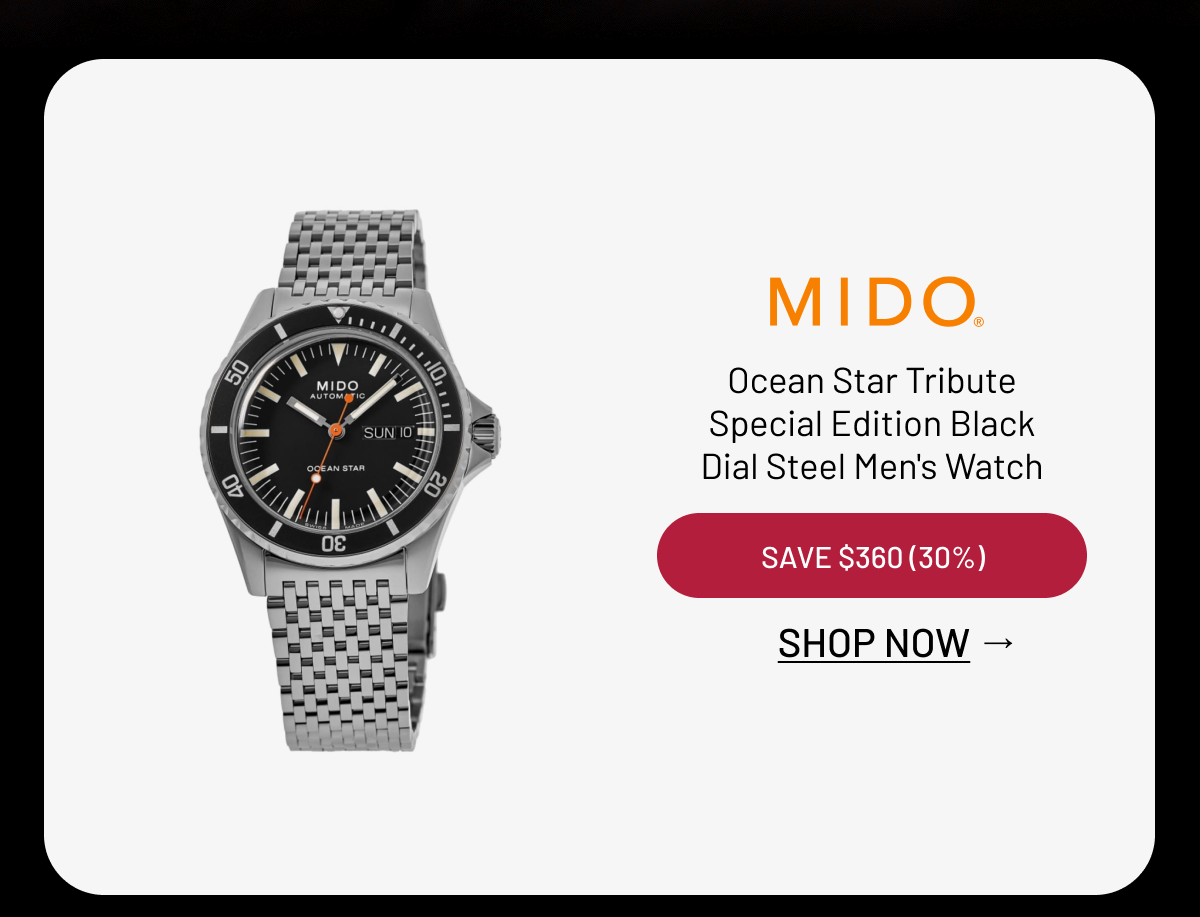 Mido Ocean Star Tribute Special Edition Black Dial Steel Men's Watch