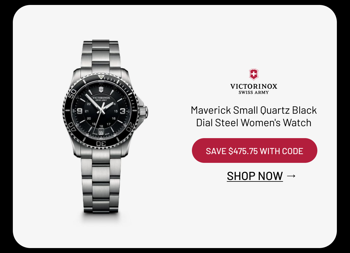 Victorinox Swiss Army Maverick Small Quartz Black Dial Steel Women's Watch