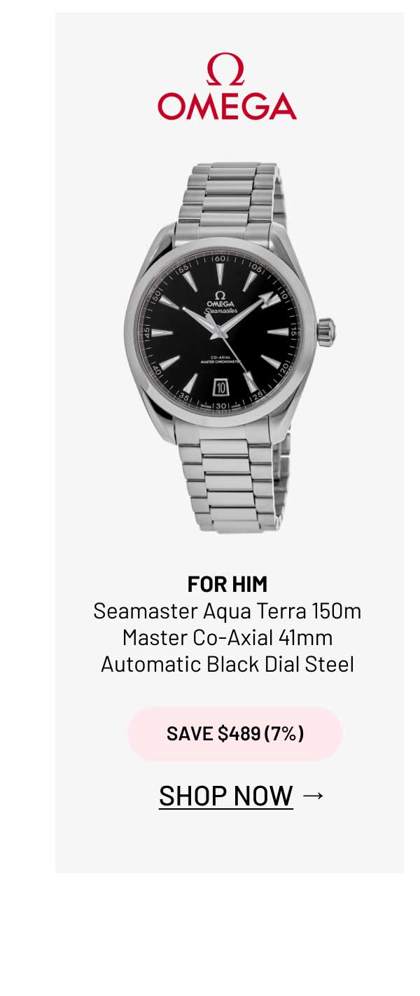Omega Seamaster Aqua Terra 150m Master Co-Axial 41mm Automatic Black Dial Steel Men's Watch