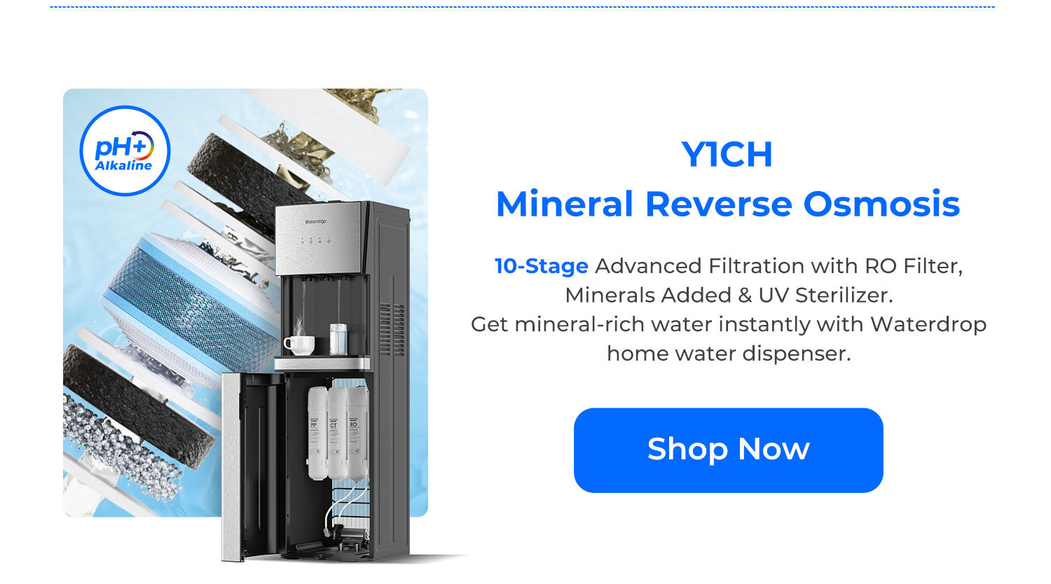 Y1CH Mineral Reverse Osmosis Bottleless Water Coole
