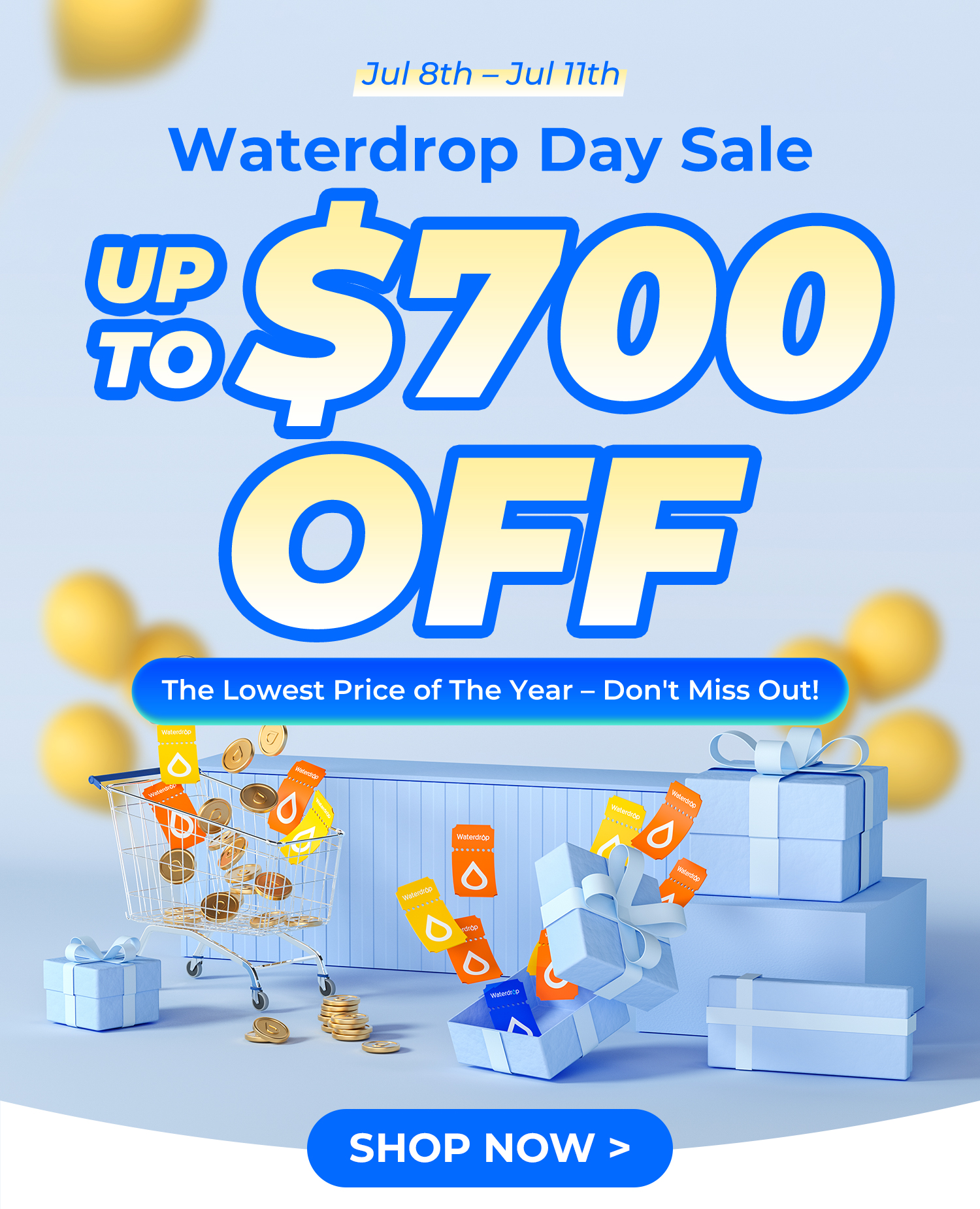 Waterdrop Day Sale Banner