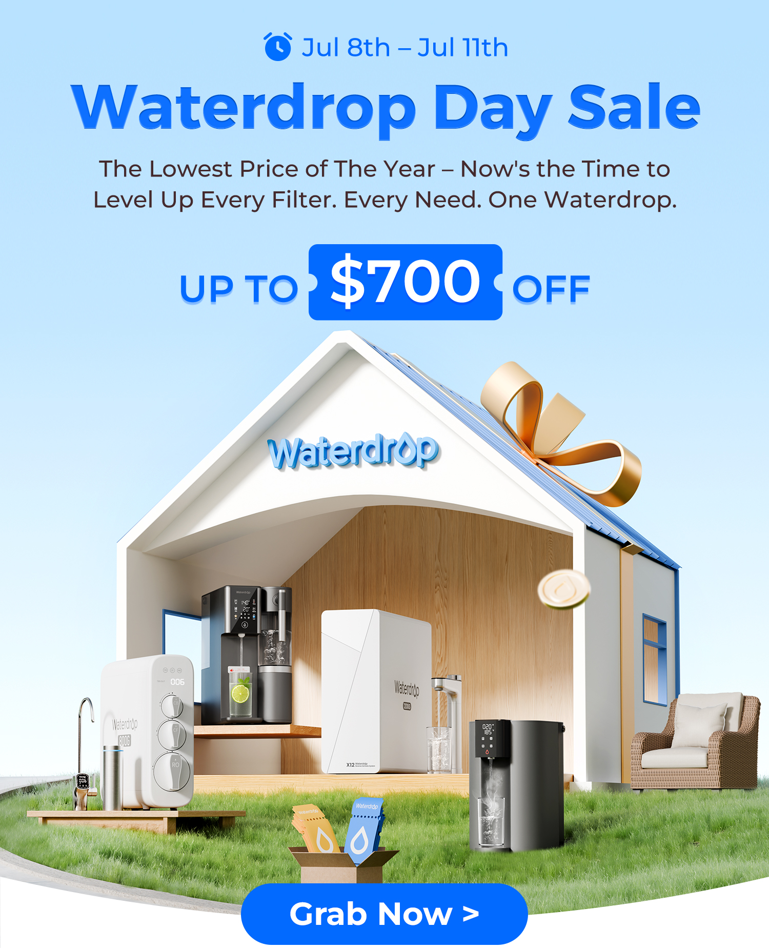 Waterdrop Day Sale Banner