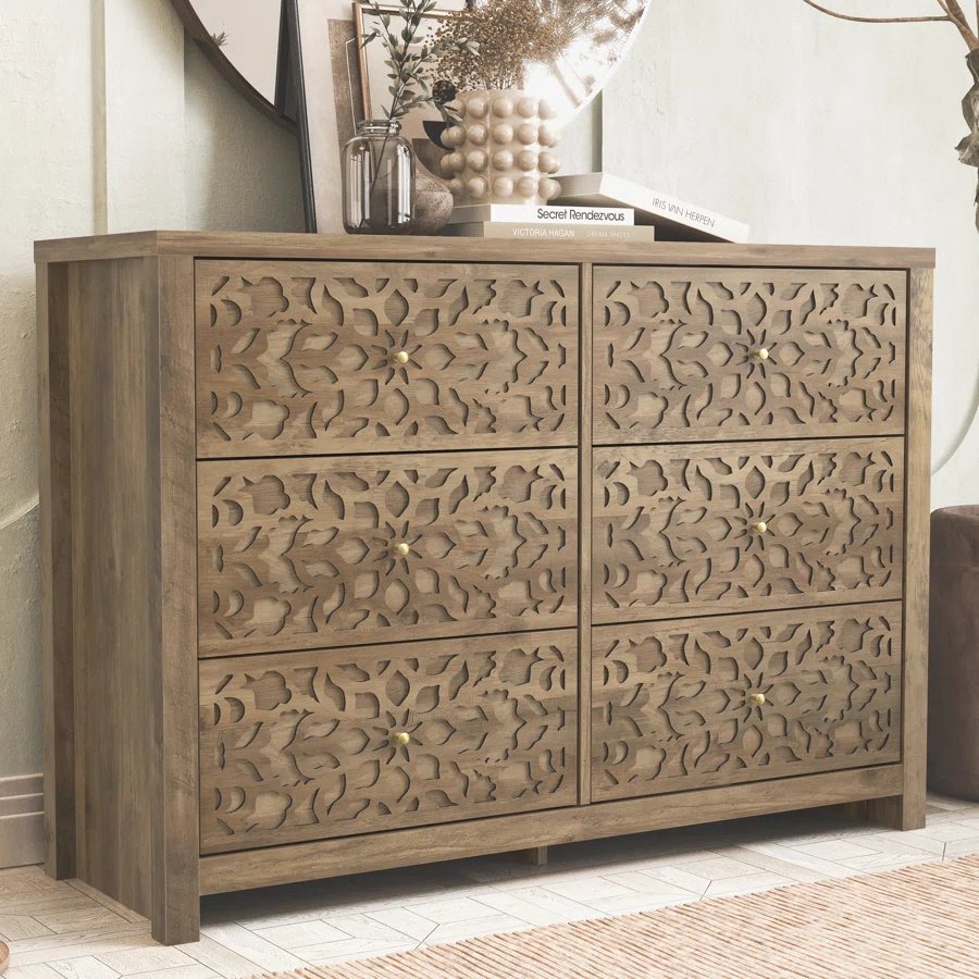 Lukasik 45.4" 6 Drawer Dresser