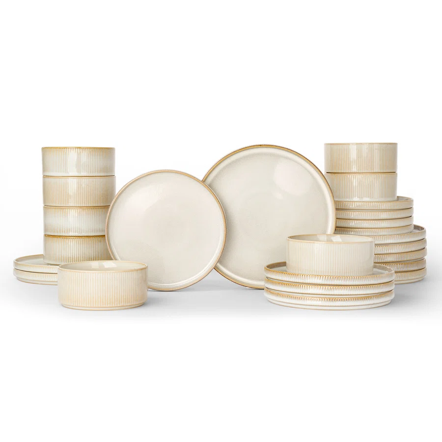Famiware 24 Piece Dinnerware Sets, Dish Sets for 8