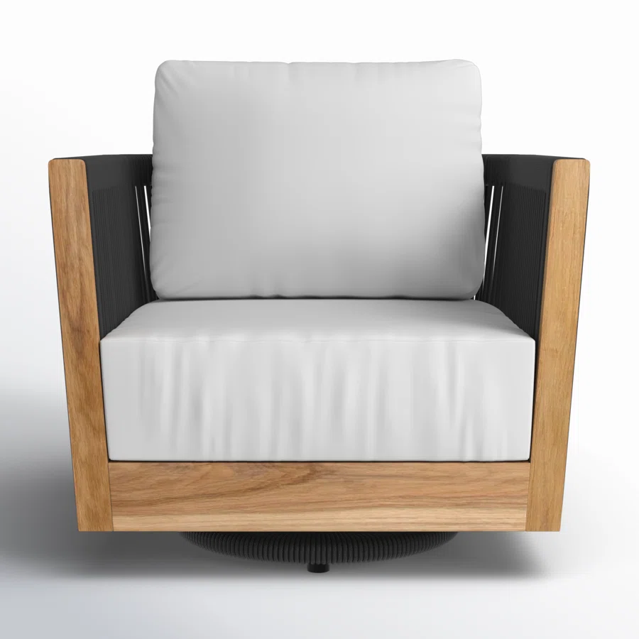 Aniston Teak Swivel Patio Chair with Sunbrella Cushions