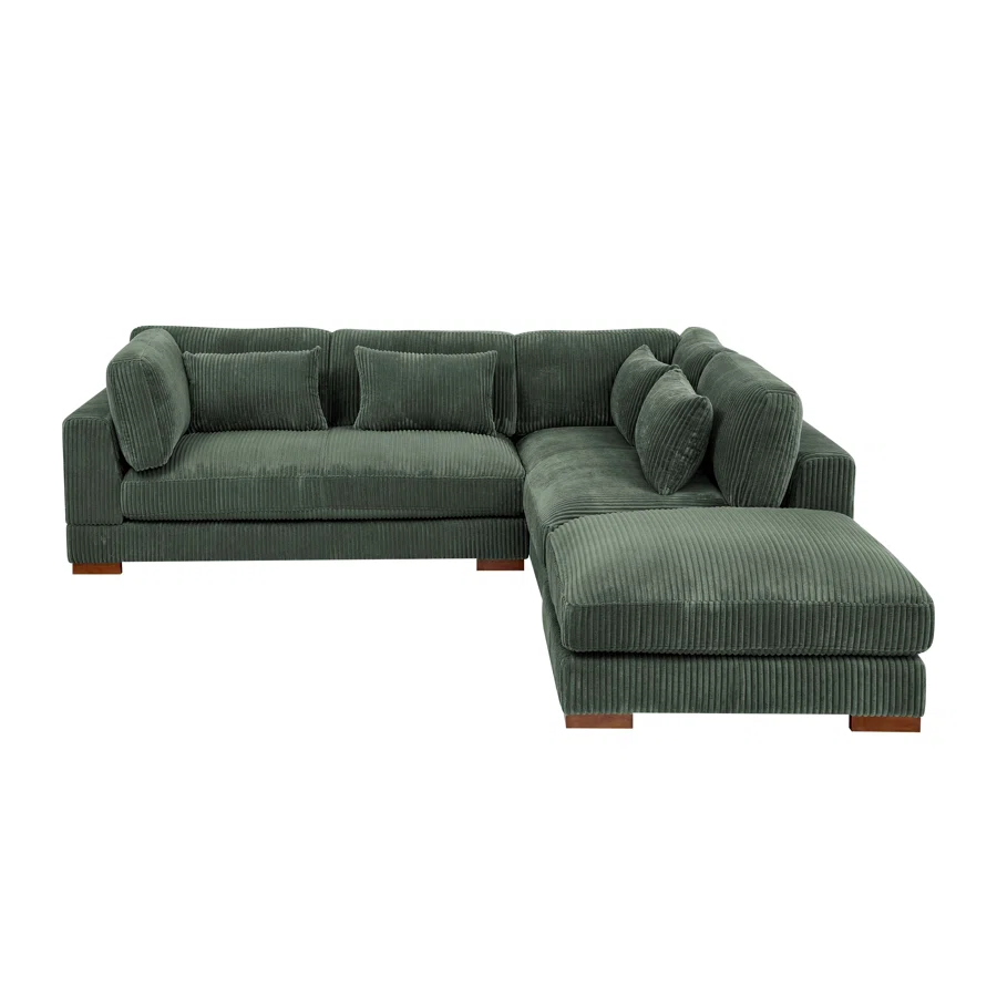 Beeston 107" Wide Left Hand Facing Sofa and Chaise with Ottoman