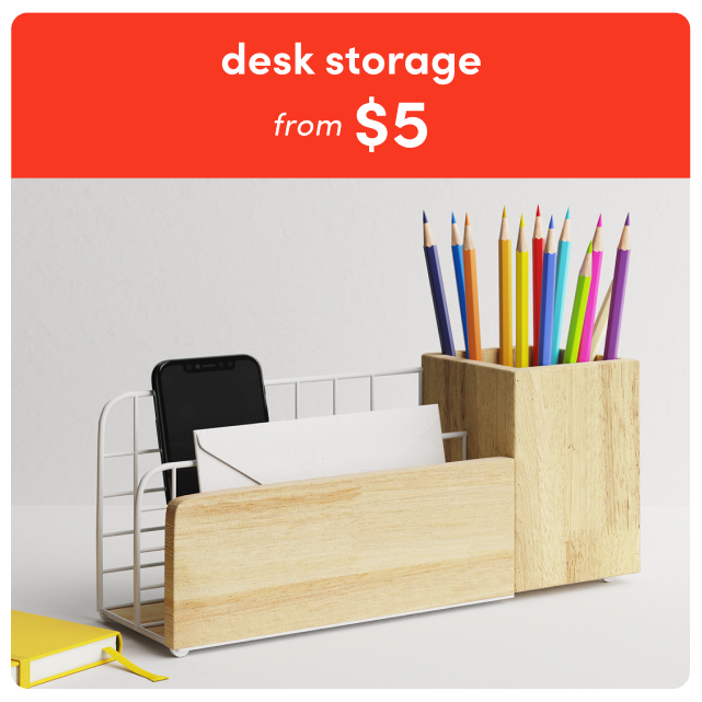 deals on desk storage