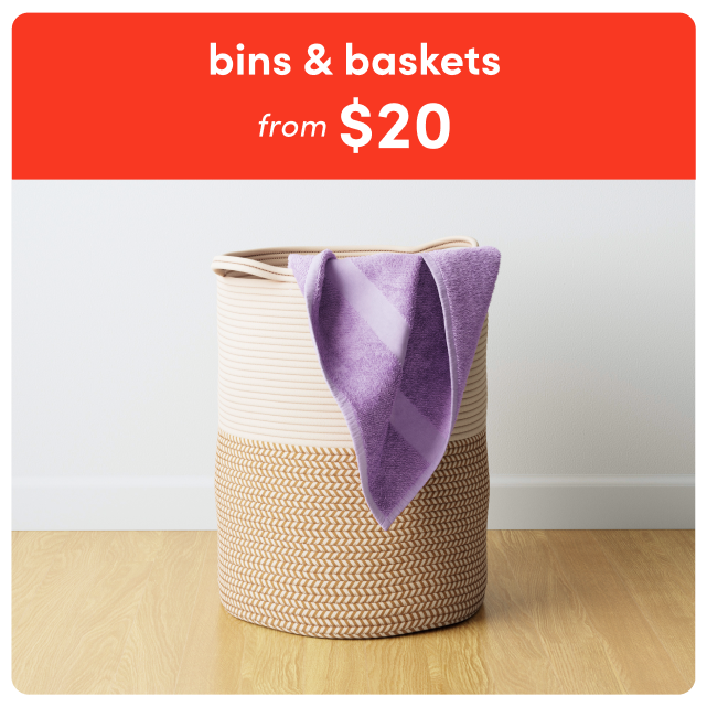 deals on bins & baskets