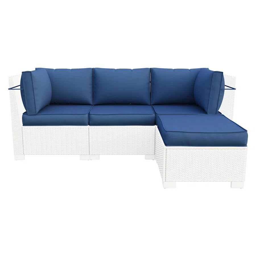 Outdoor Replacement Cushion Set Seat/Back Cushion (Set of 3 Seats , 3 Backs , 2 Short backs , 1 Footrest)