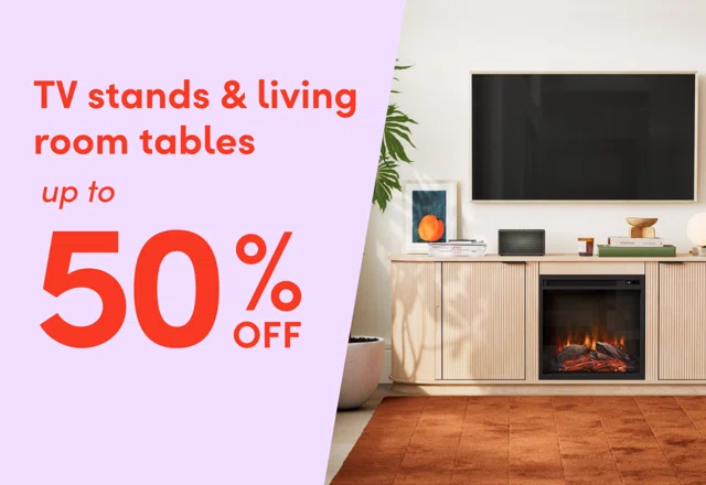 TV stand & living room table sale