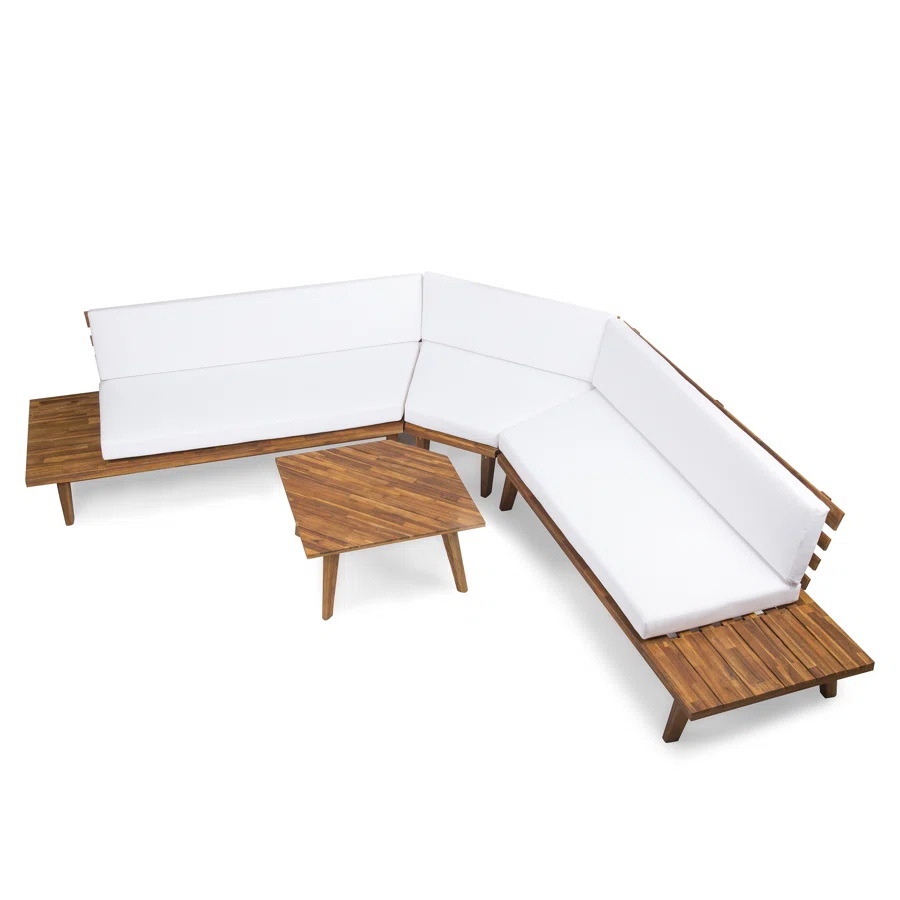 Boaz 4 Piece Sectional Seating Group with Cushions
