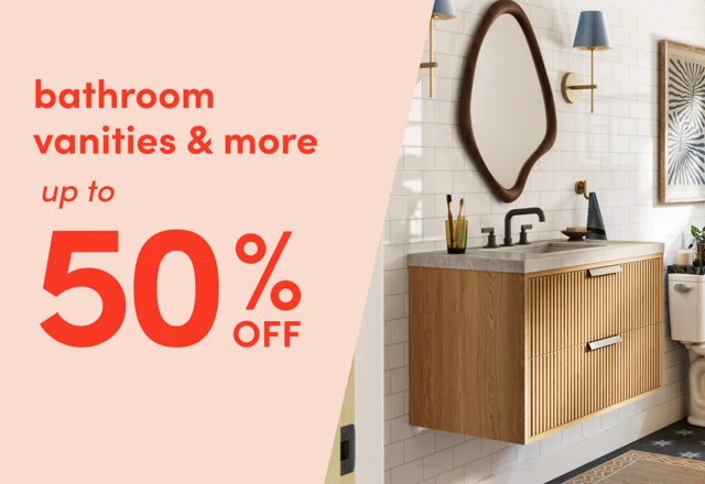 bathroom vanities & more on sale