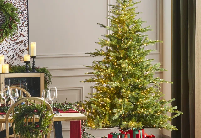 Pre-lit Christmas trees