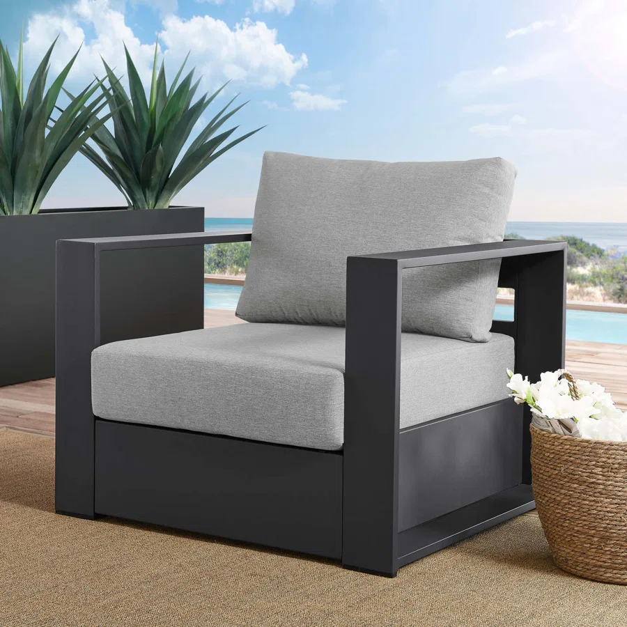 Modway Tahoe Outdoor Patio Powder-Coated Aluminum Armchair