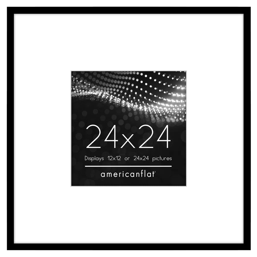 Picture Frame with Oversized Mat - Gallery-Style Frames for Photos or Artwork - Multiple Sizes