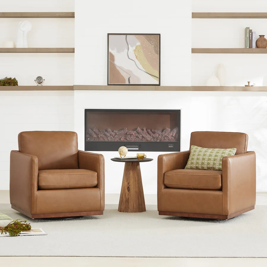 Benten Wide Swivel Arm Chair