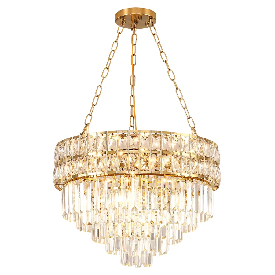 Imma Crystal Empire Chandelier with Crystal Accents