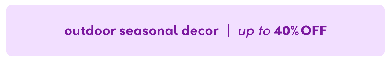 Way Day: outdoor seasonal decor