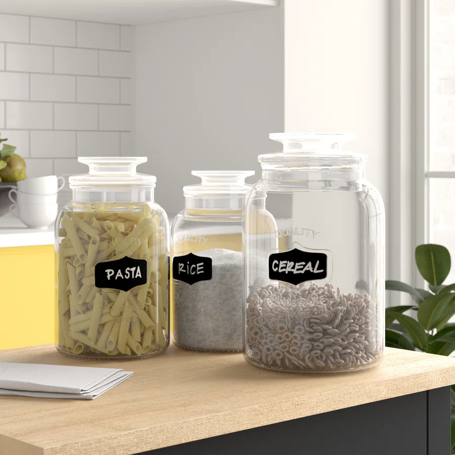 Cavaco 3 Piece Kitchen Canister Set