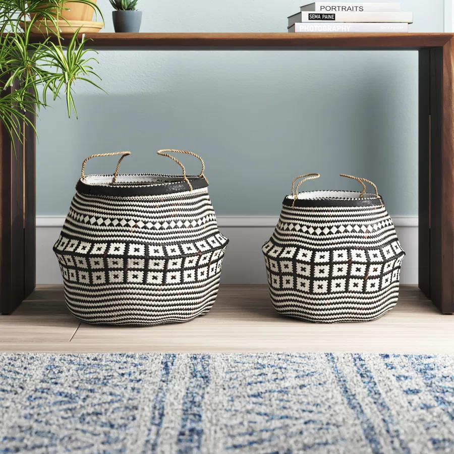 Eclectic 2 Piece Seagrass Basket Set