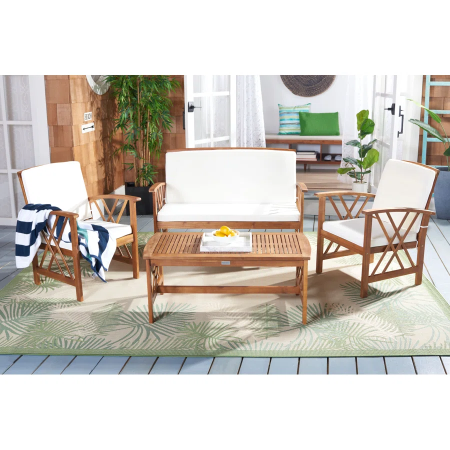 Calhoun 4 Piece Sofa Seating Group with Cushions