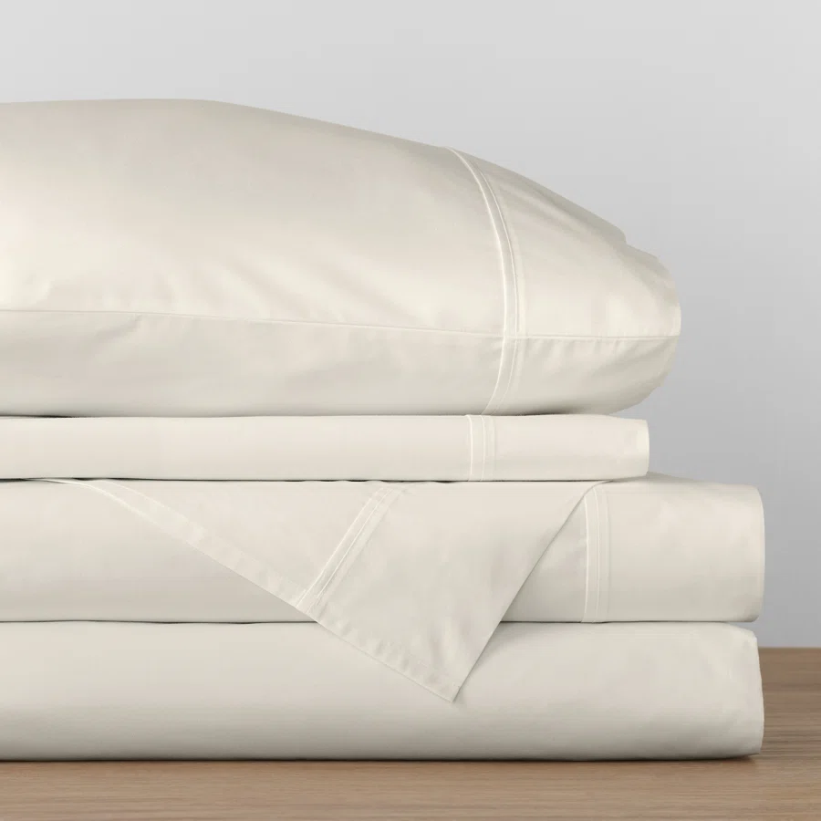 Emrik Brushed Organic Cotton Percale Sheet Set