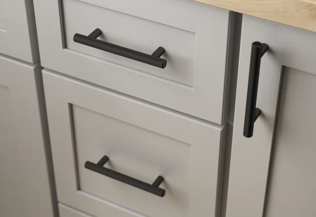 Matte Black Cabinet & Drawer Pulls
