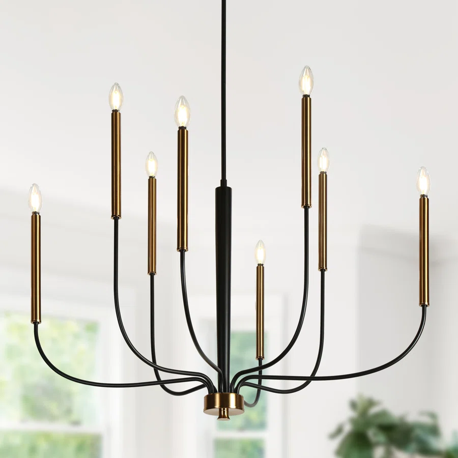 Jacinta 8 - Light Dimmable Large 37" Modern Classic / Traditional Dining Room Chandelier