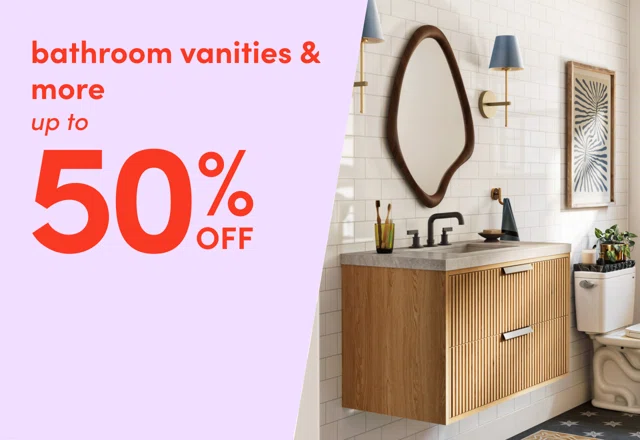 bathroom vanities & more on sale