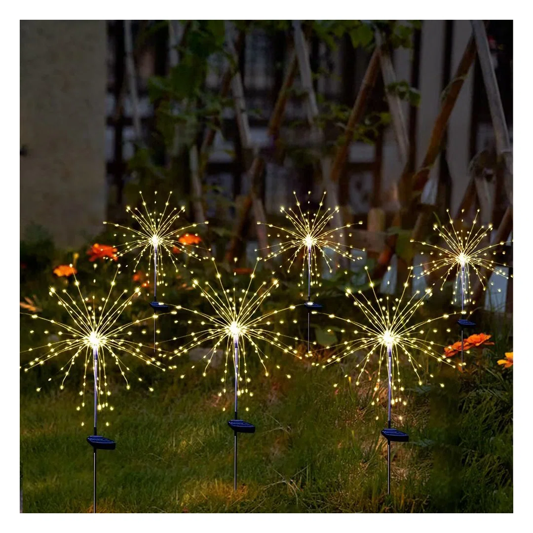 Solar Powered LED Firework Garden Waterproof Lights for Christmas Decor