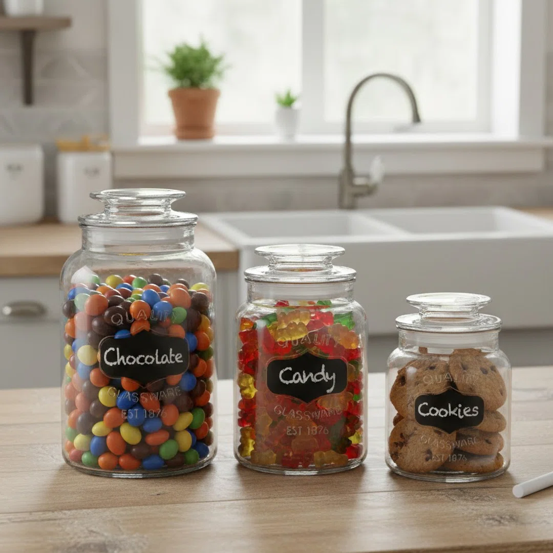 Cavaco 3 Piece Kitchen Canister Set