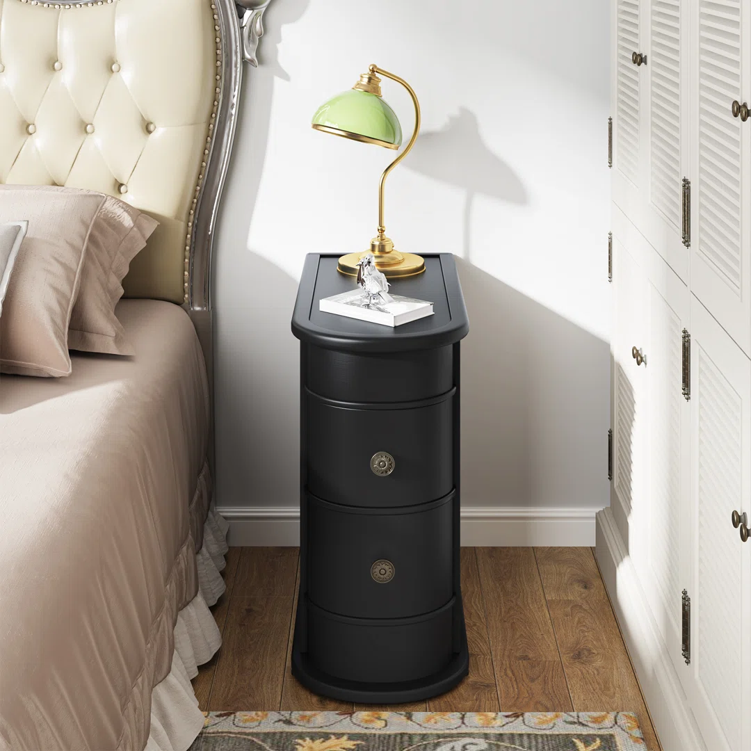 Floor Shelf End Table with Storage