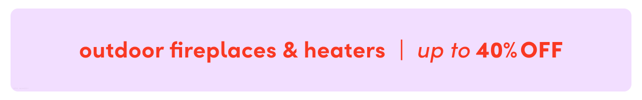 outdoor fireplace & heater clearance