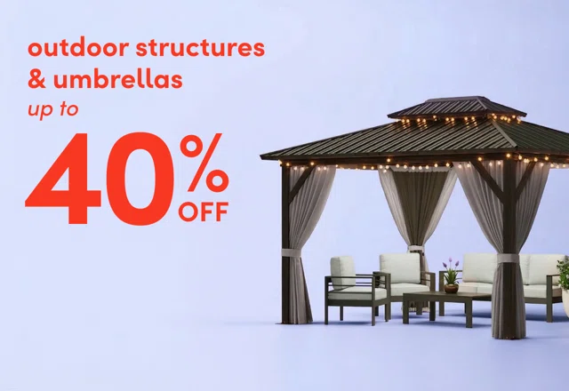 outdoor structure & umbrella sale