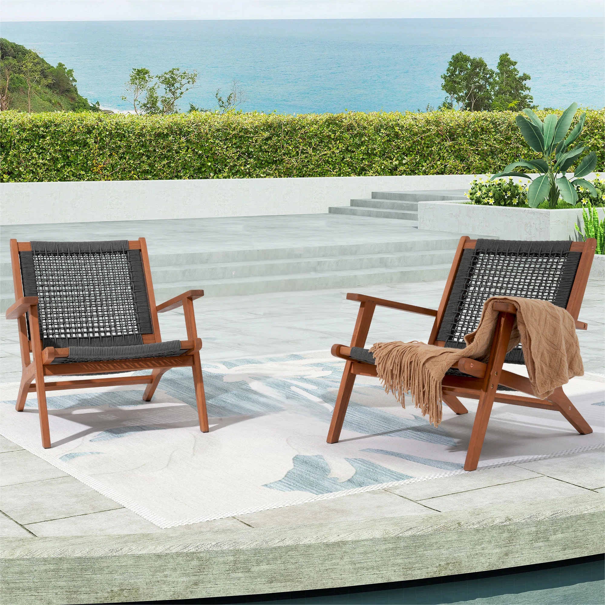 Kaetlin Acacia Outdoor Lounge Chair