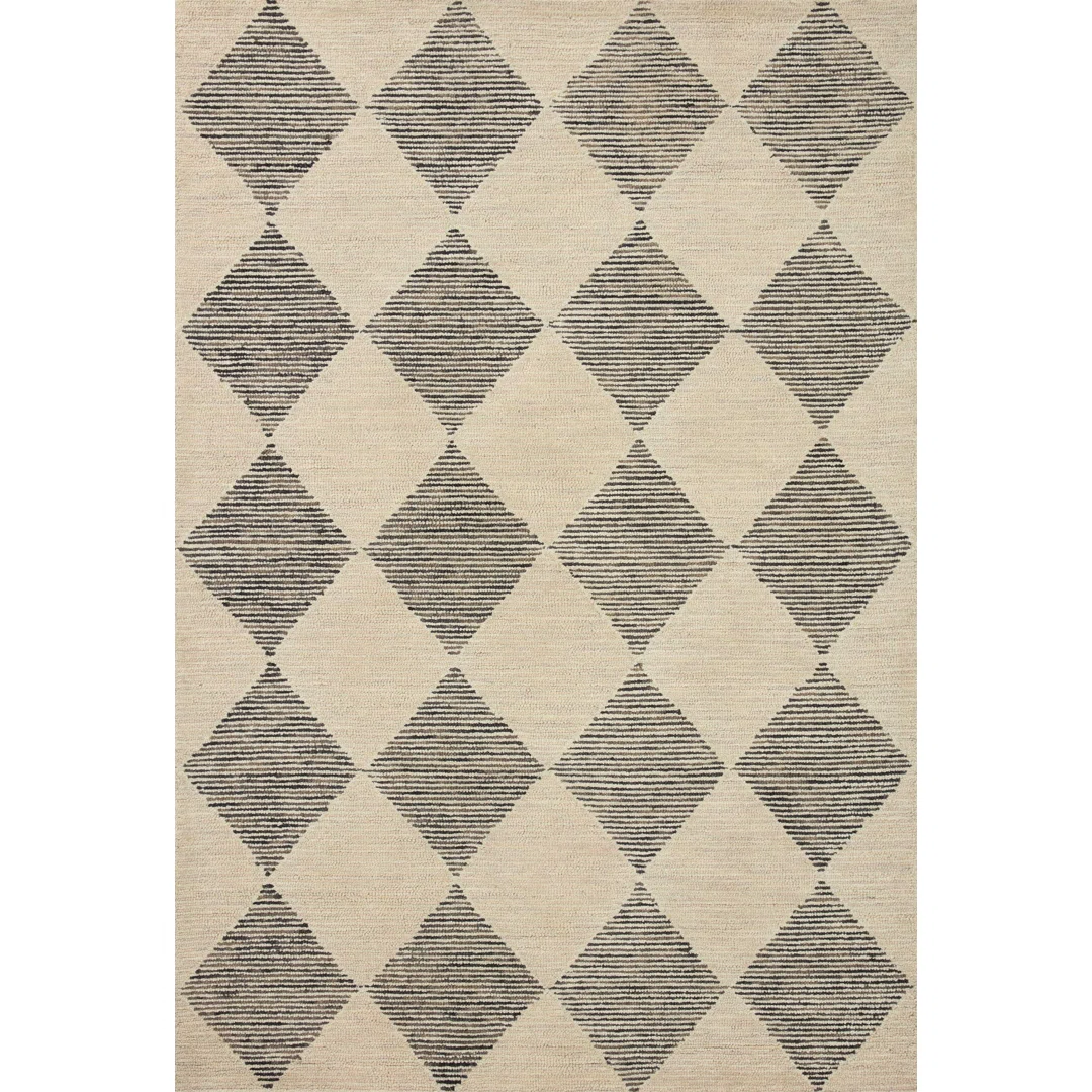 Chris Loves Julia x Loloi Francis Wool Beige / Charcoal Rug