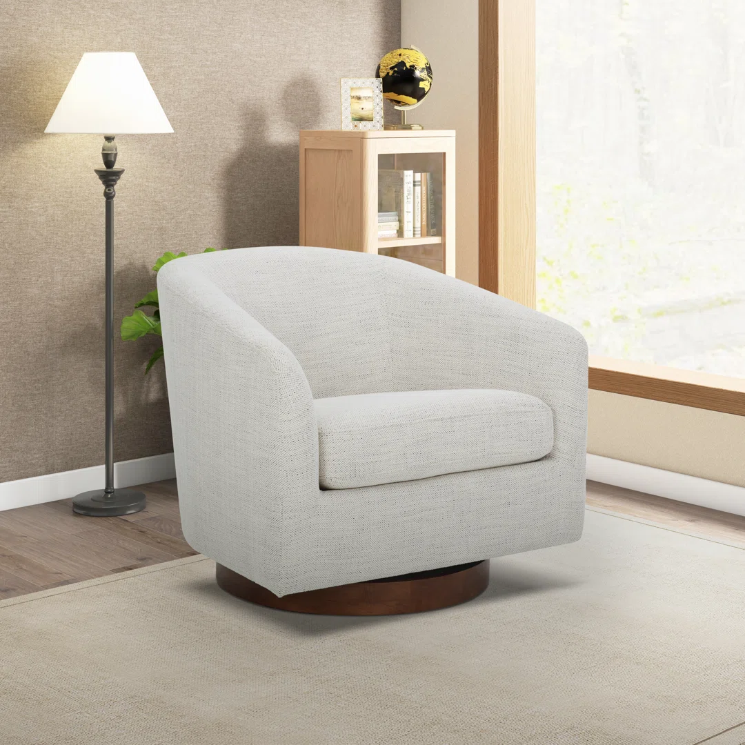Bennett Upholstered Swivel Barrel Chair