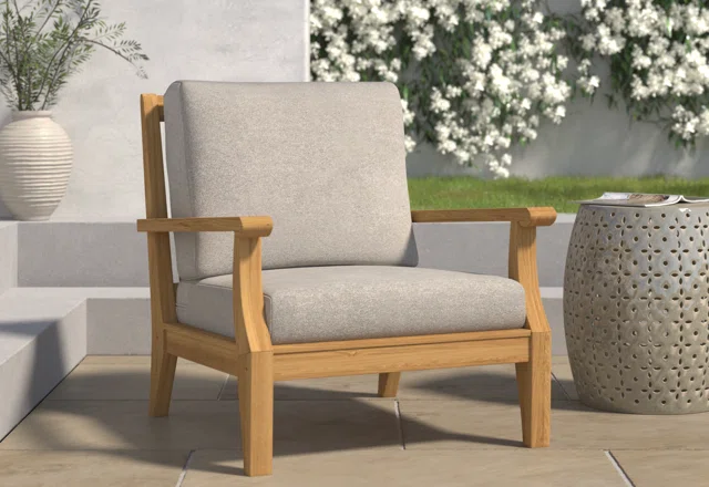 Outdoor Club Chairs with Sunbrella