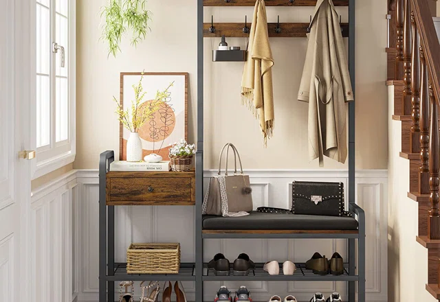 Hall Trees with Storage Benches