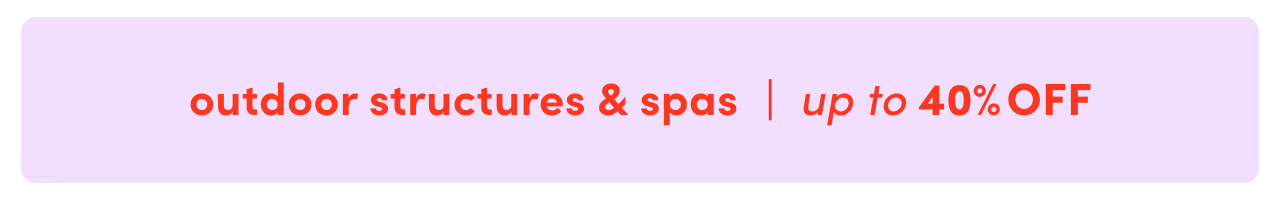outdoor structures & spas clearance