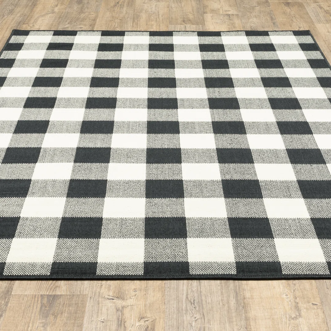 Crawfordville Power Loomed Plaid Area Rug 