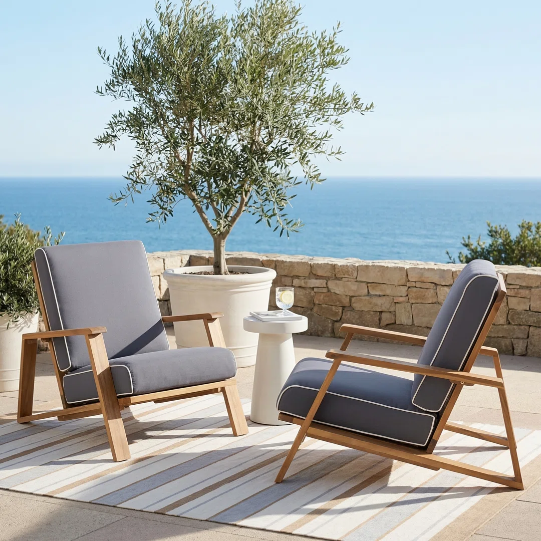 Isham Patio Chair with Cushions