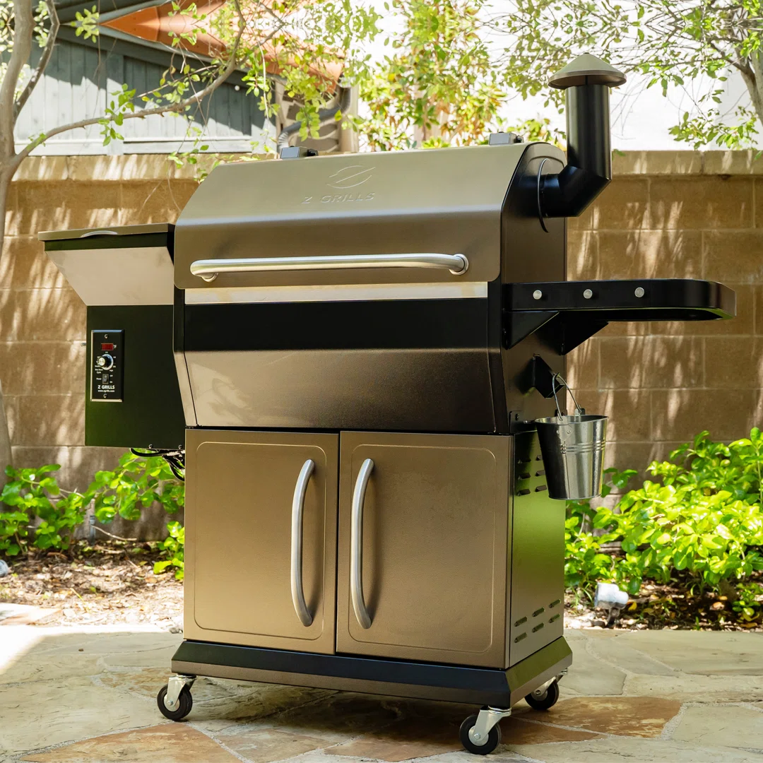 Z GRILLS 1056 sq. in Wood Pellet Grill with Storage Cabinet